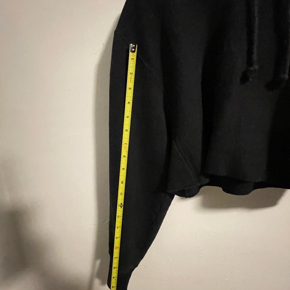 Champion Cropped Black Hoodie with Logo - Picture 8 of 9